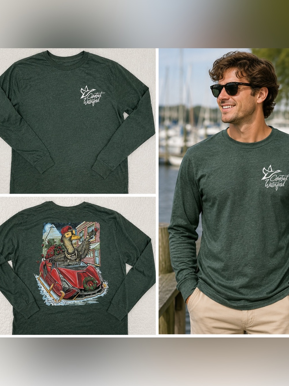 Combat Waterfowl Christmas Farrari Duck tee shirt NEW
